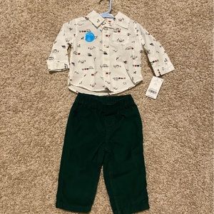 Carter’s 6M Christmas Oxford & Velvet Pants